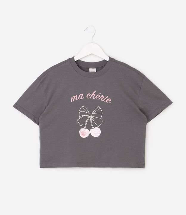 Remera Boxy Infantil con Estampa de Cereza – Talle 5 a 16 años 2