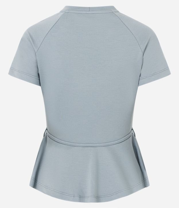 Blusa Peplum en Punto Roma con Detalle de Cinturón 6