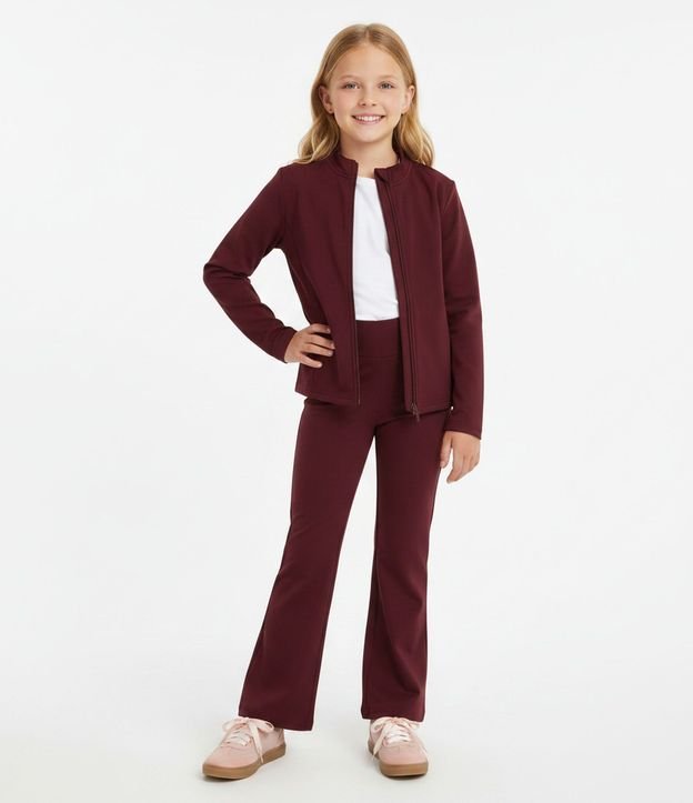 Pantalón Flare Deportiva con Cintura Ancha Infantil - Talle 7 a 16 años 1