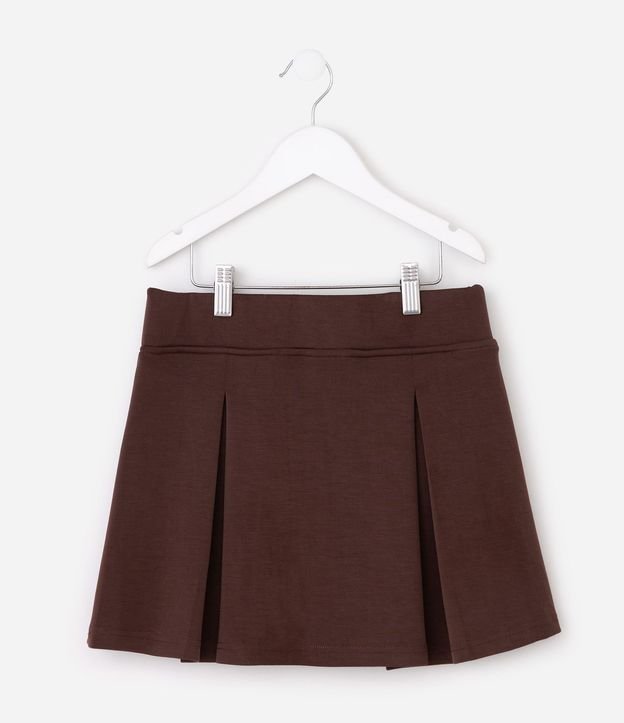 Pollera con Pliegues y Toque Suave Infantil - Talle 7 a 16 años 3