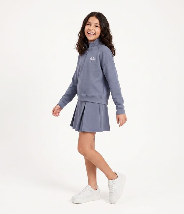 Campera Algodón Infantil en Modal Bordado - Talle 7 -a 16 años 2