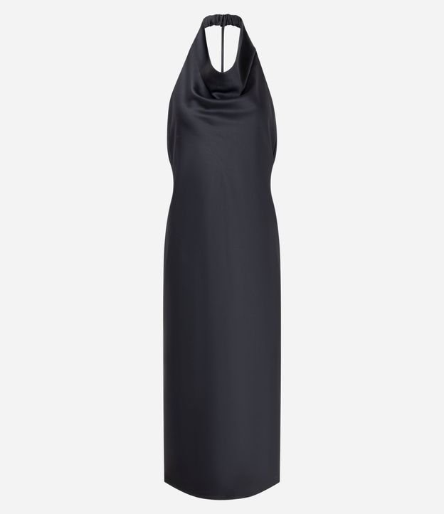 Vestido New Midi en Satén con Escote Degagê 5
