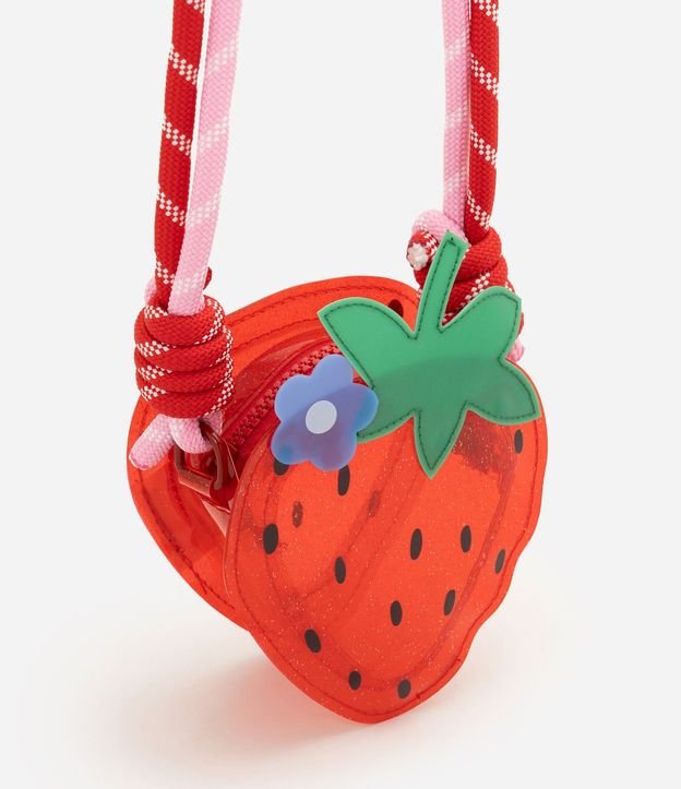 Cartera Transversal Infantil con Formato de Frutilla - Talle U