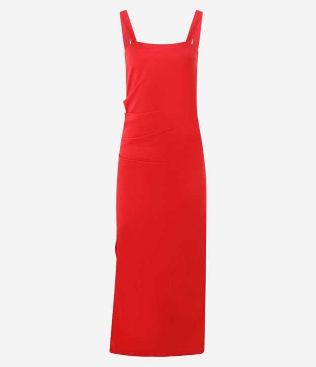 Vestido Midi en Bengalina con Fruncido Lateral 6