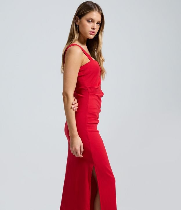 Vestido Midi en Bengalina con Fruncido Lateral 3