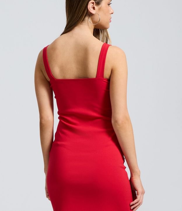 Vestido Midi en Bengalina con Fruncido Lateral 4