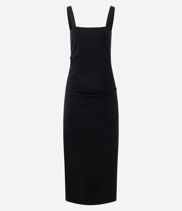 Vestido Midi en Bengalina con Fruncido Lateral 5