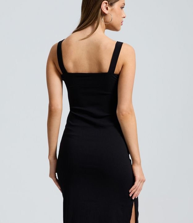 Vestido Midi en Bengalina con Fruncido Lateral 4