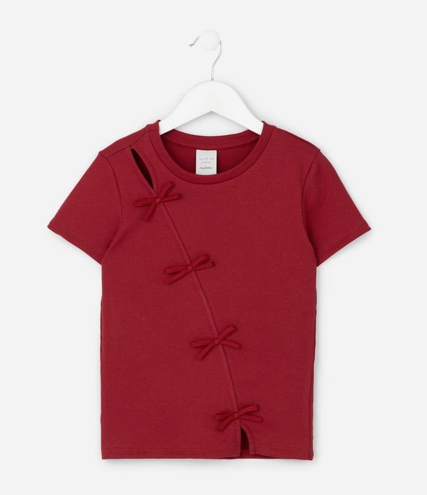 Baby Look Infantil en Rib con Aplicación de Moñitas – Talle 5 a 14 años 2