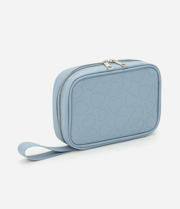 Neceser en PU con Textura de Corazones