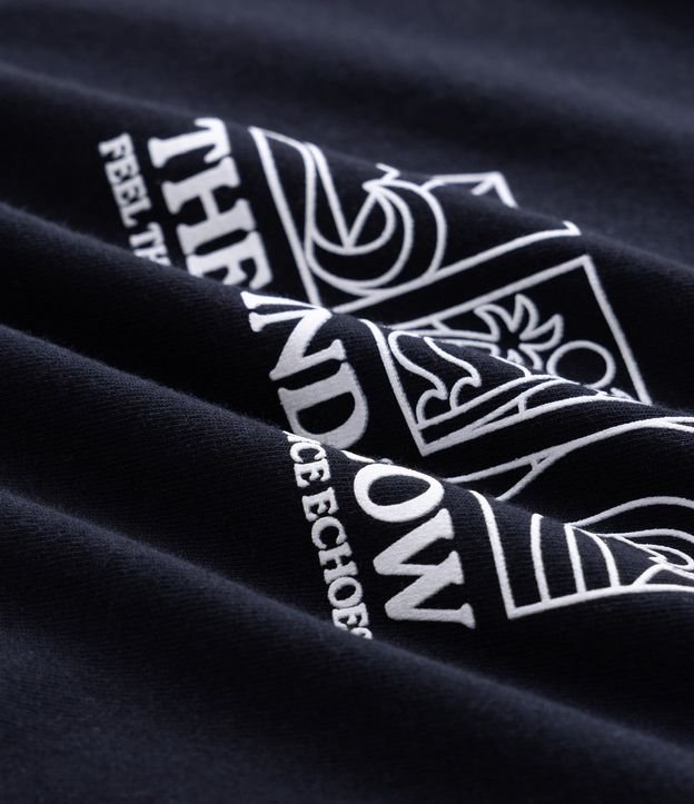 Remera Regular Manga corta en Algodón con Lettering e Ícones 3