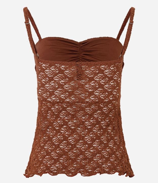 Blusa Peplum en Encaje con Bretel Fino 7