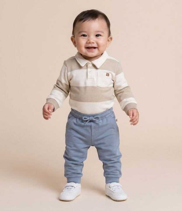 Pantalón Infantil con Cordón Ajustable - Talle RN a 18 Meses