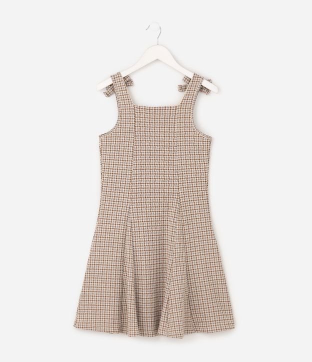 Vestido Infantil Tweed Texturizado con Moñitas - 5 a 14 años 4