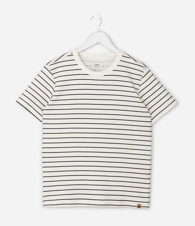 Remera Infantil Rayas en Relieve – Talle 5 a 14 años 2