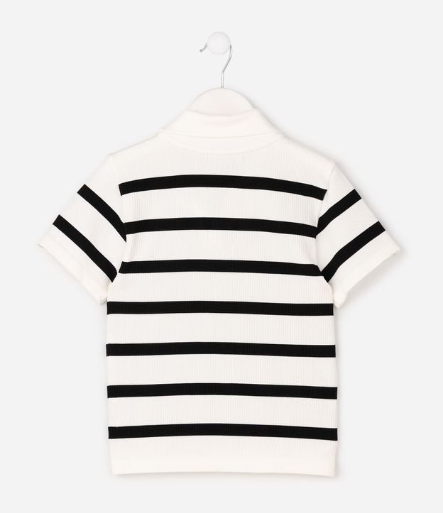 Blusa Infantil Rayada en Seamless con Cuello Polo – Talle 5 a 14 años 3