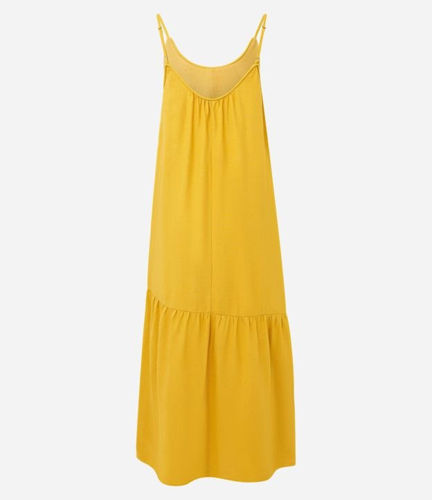 Vestido Largo en Viscolino con Escote U y Breteles Finos 2