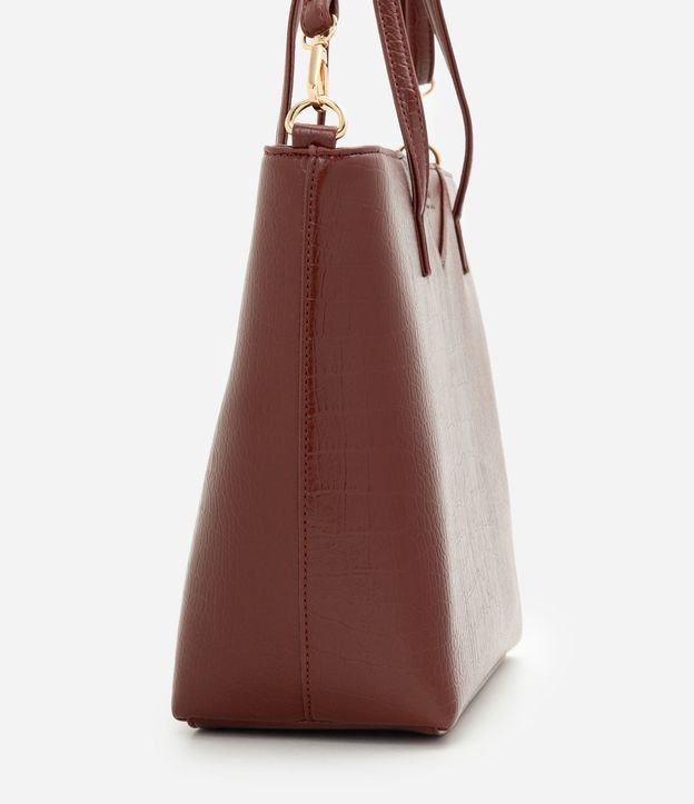 Cartera Shopper Grande con Asa Larga y Textura Crocco 2