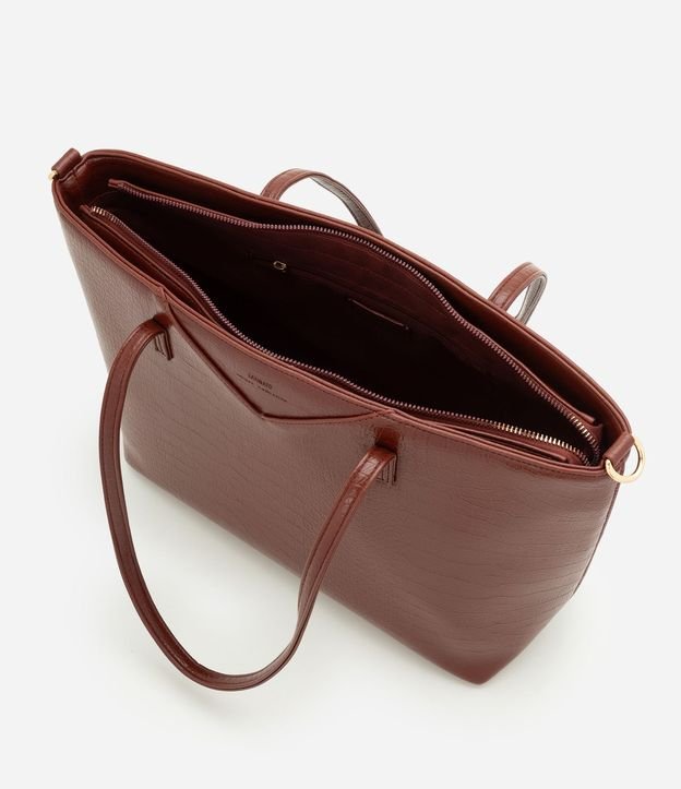 Cartera Shopper Grande con Asa Larga y Textura Crocco 5