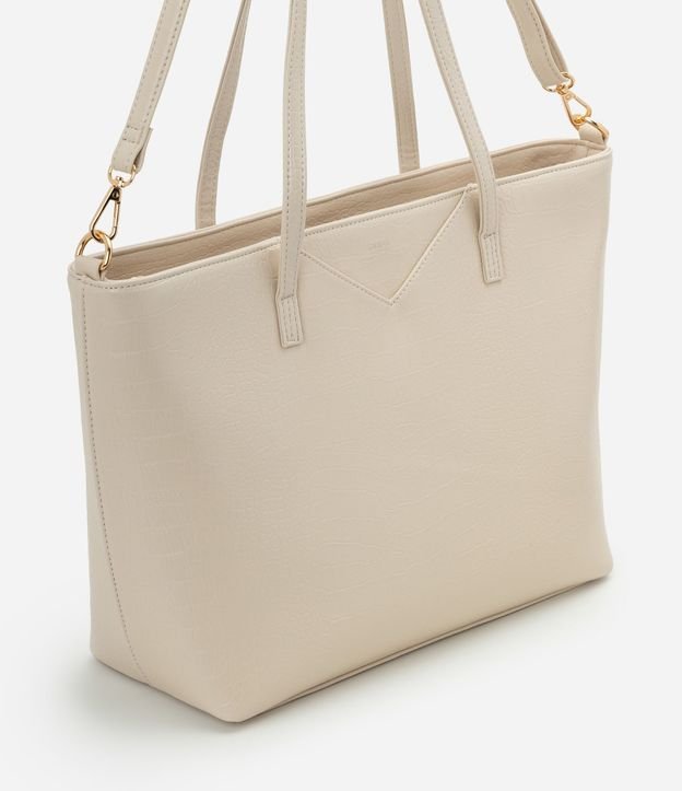 Cartera Shopper Grande con Asa Larga y Textura Crocco 1