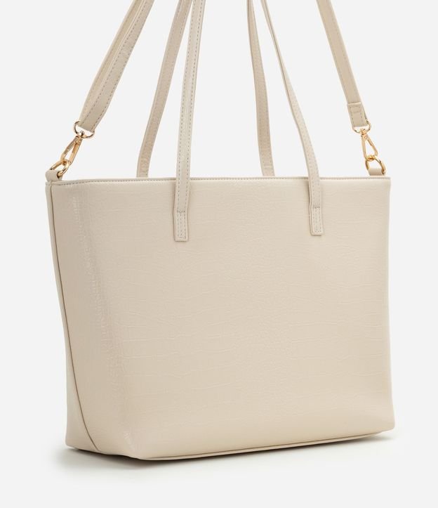 Cartera Shopper Grande con Asa Larga y Textura Crocco 3