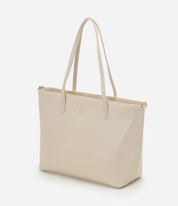 Cartera Shopper Grande con Asa Larga y Textura Crocco 4