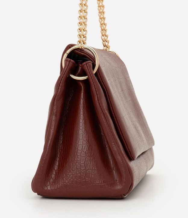 Cartera Shoulder Grande con Correa de Cadena y Metales en Light Gold 2