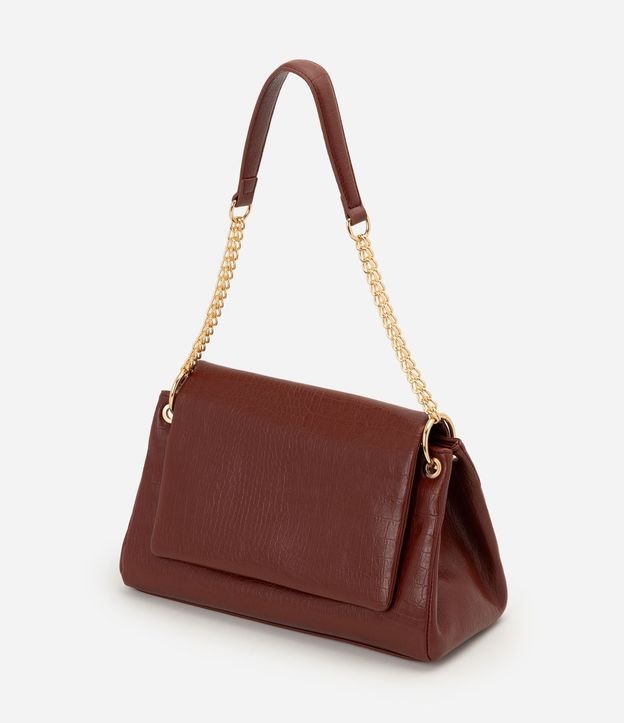 Cartera Shoulder Grande con Correa de Cadena y Metales en Light Gold 3