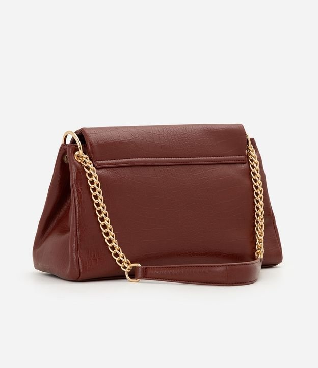 Cartera Shoulder Grande con Correa de Cadena y Metales en Light Gold 4