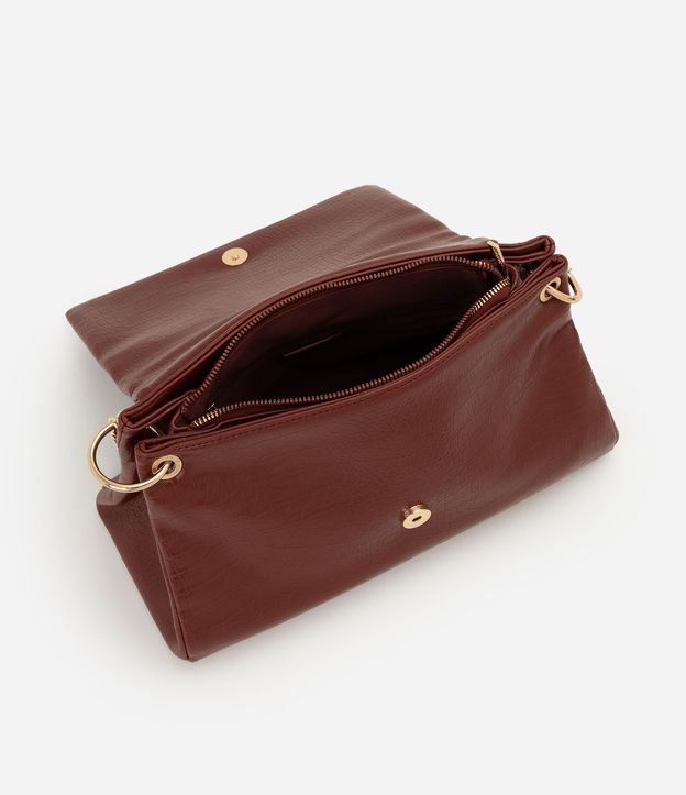 Cartera Shoulder Grande con Correa de Cadena y Metales en Light Gold 5
