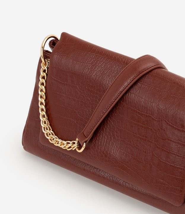 Cartera Shoulder Grande con Correa de Cadena y Metales en Light Gold 6