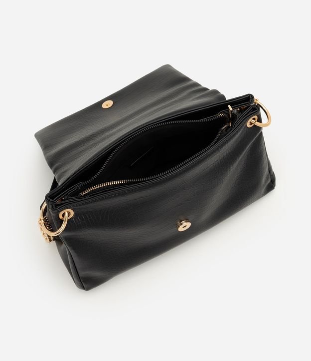 Cartera Shoulder Grande con Correa de Cadena y Metales en Light Gold 4