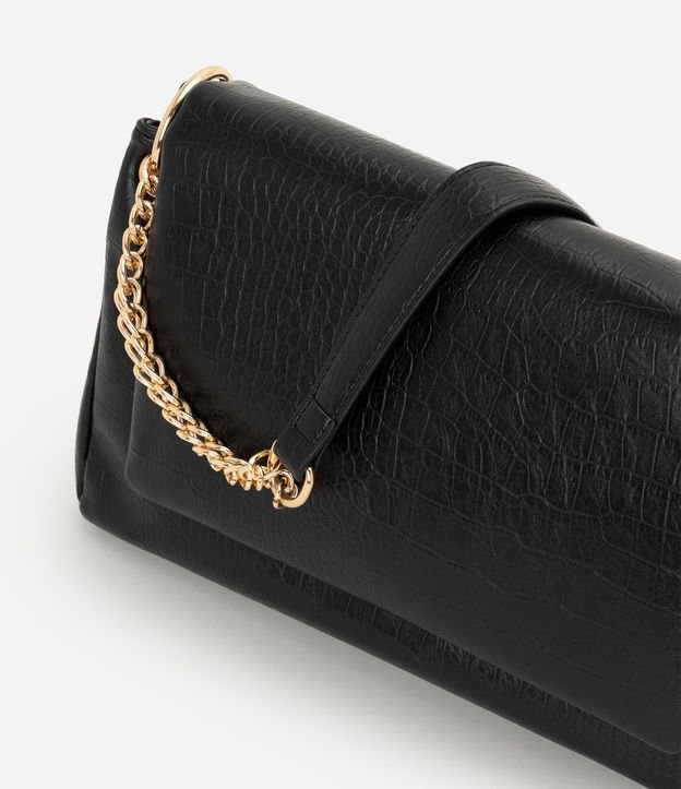 Cartera Shoulder Grande con Correa de Cadena y Metales en Light Gold 5