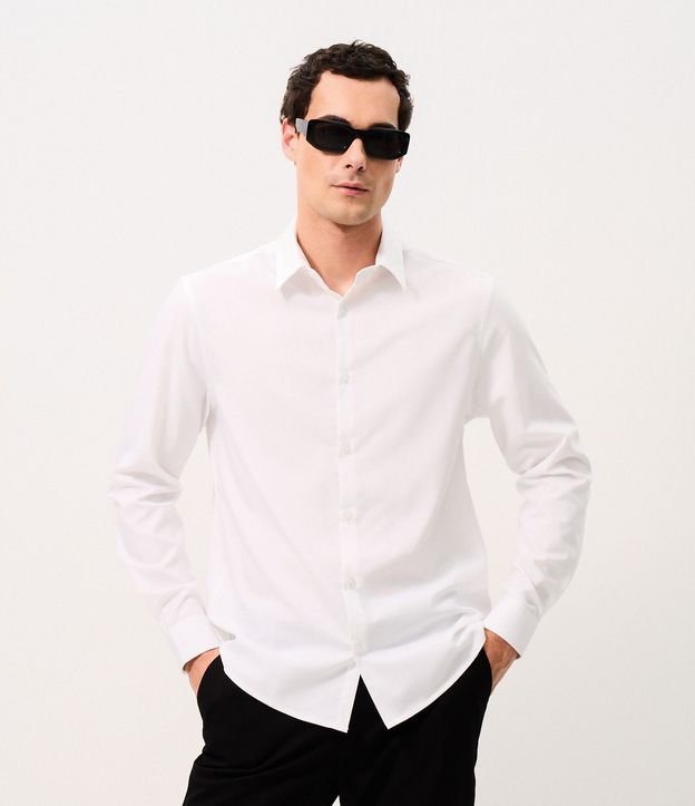 Camisa Regular en Fibra de Seda