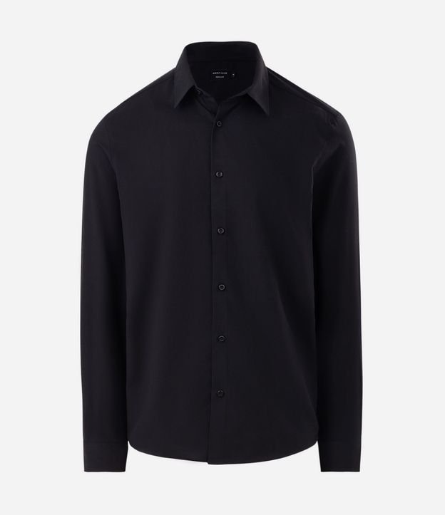 Camisa Regular en Fibra de Seda