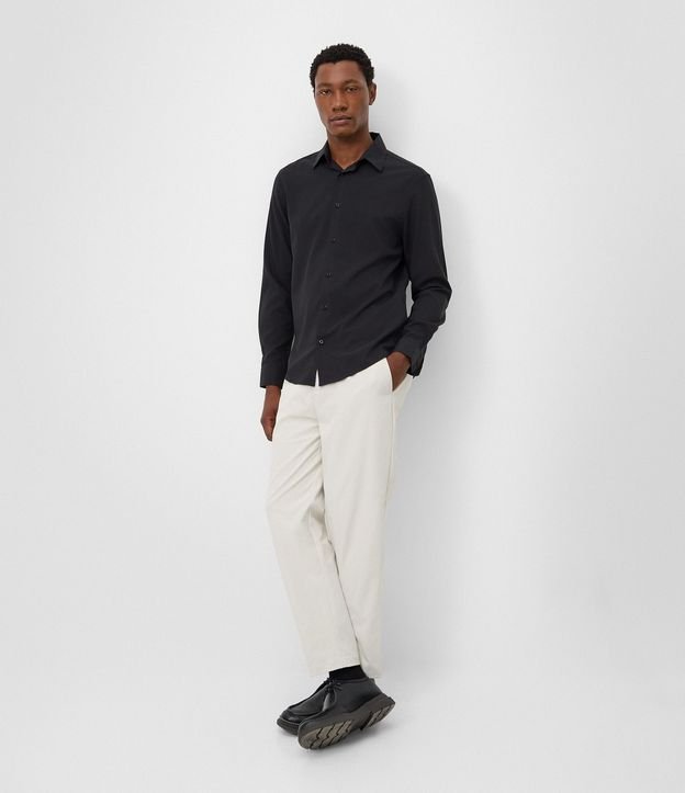 Camisa Regular en Fibra de Seda 2