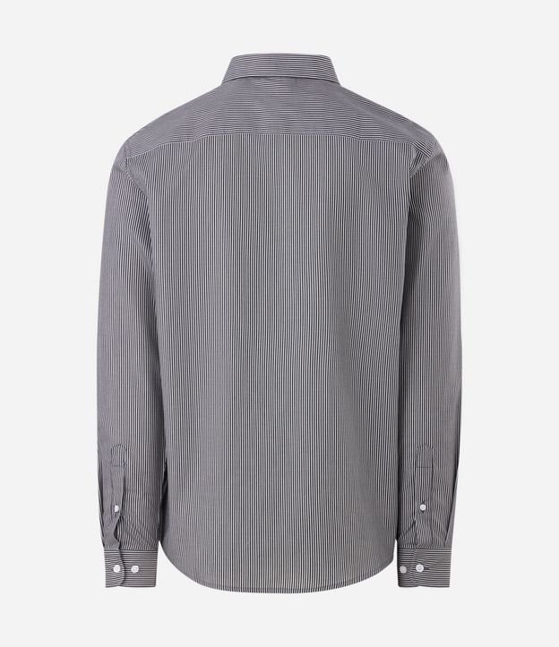 Camisa Regular Rayada en Fibra de Seda 2