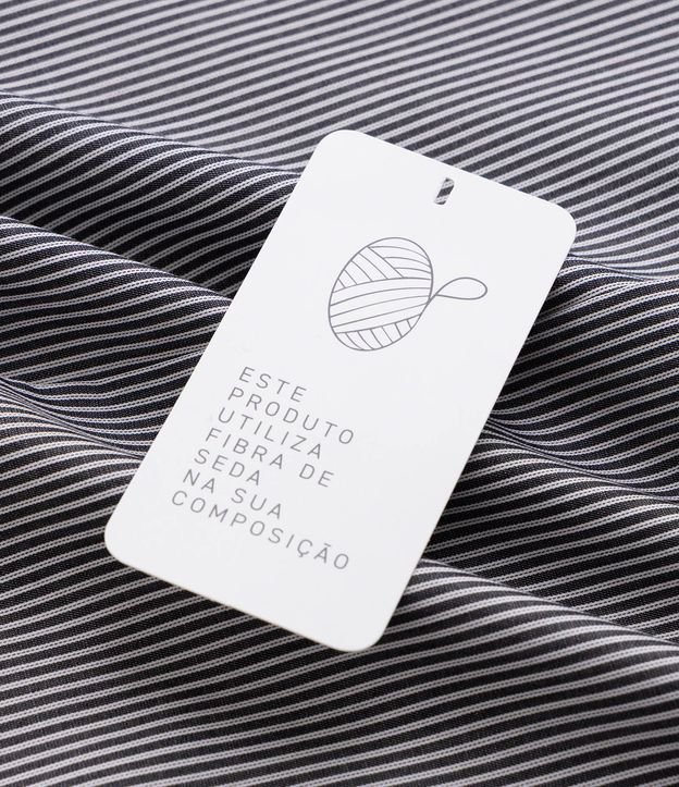 Camisa Regular Rayada en Fibra de Seda 4
