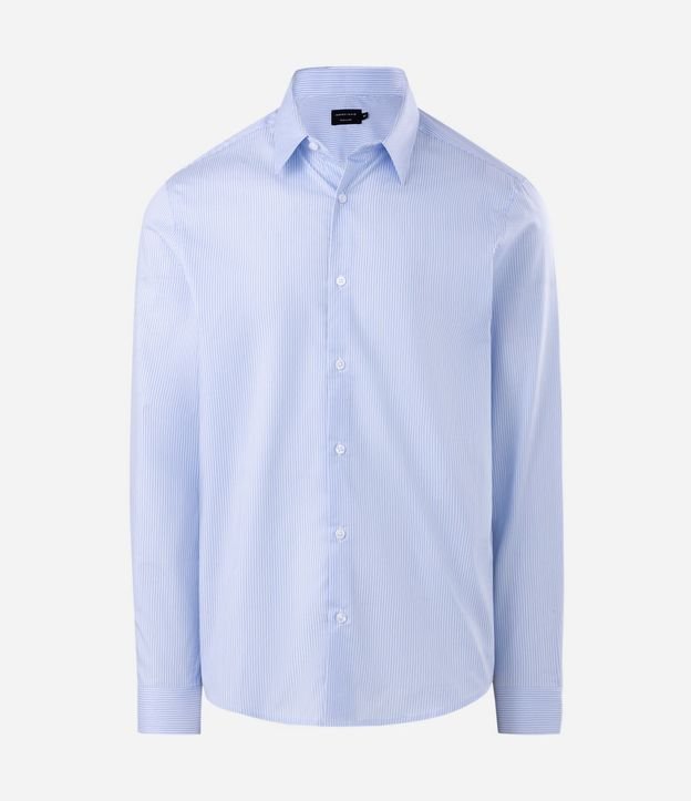 Camisa Regular Rayada en Fibra de Seda 5