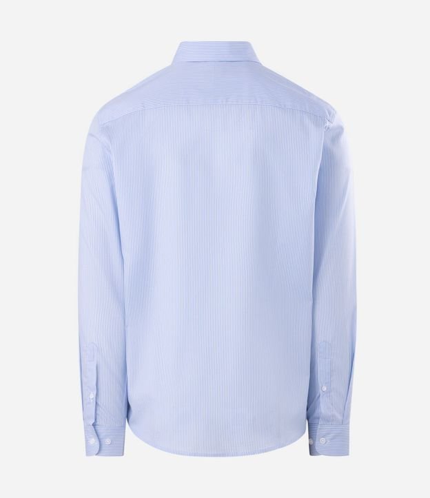 Camisa Regular Rayada en Fibra de Seda 6