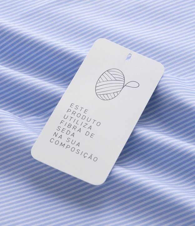 Camisa Regular Rayada en Fibra de Seda 8