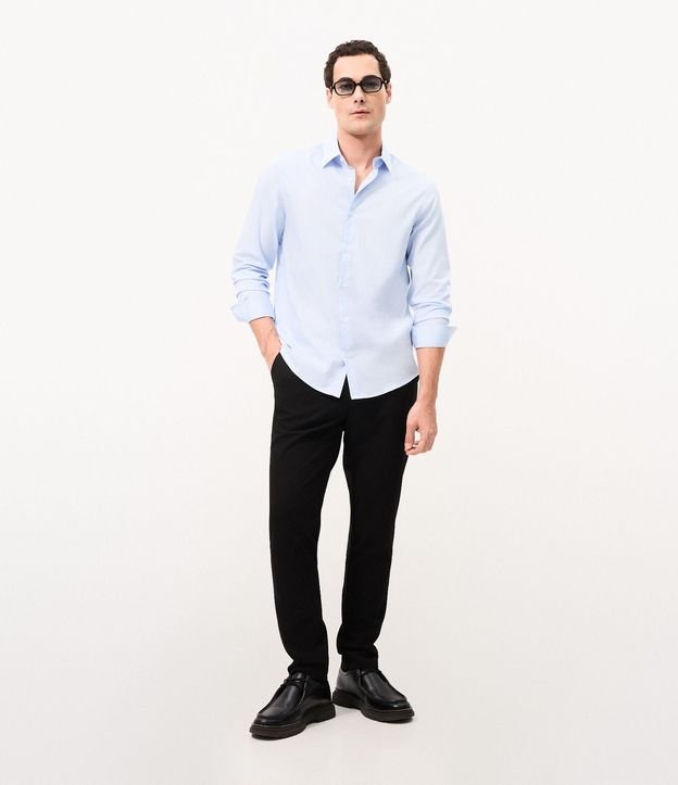 Camisa Regular Rayada en Fibra de Seda 2