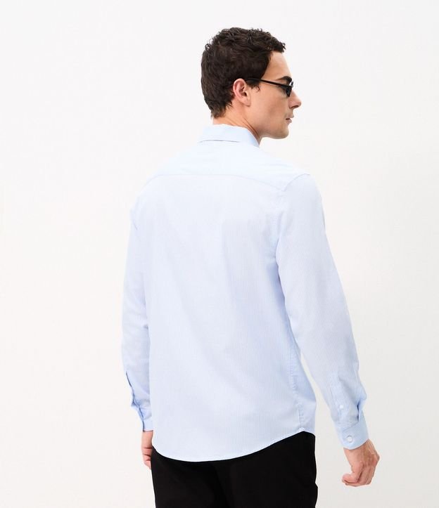 Camisa Regular Rayada en Fibra de Seda 3