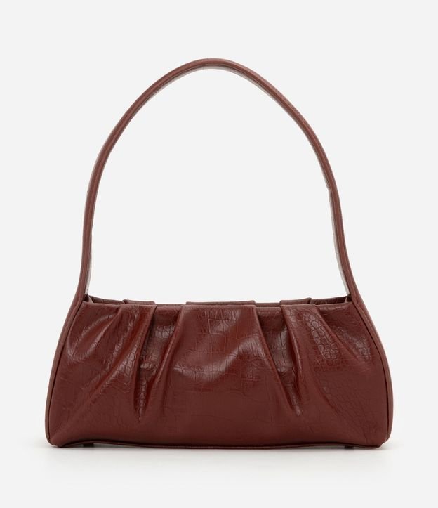 Cartera Baguette en PU con Textura Crocco 3