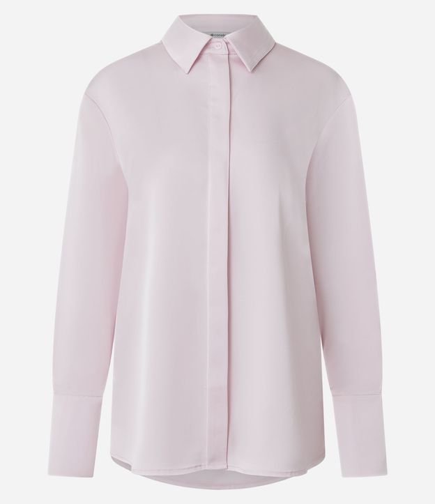 Camisa Satinada con Cuello Clásico 6