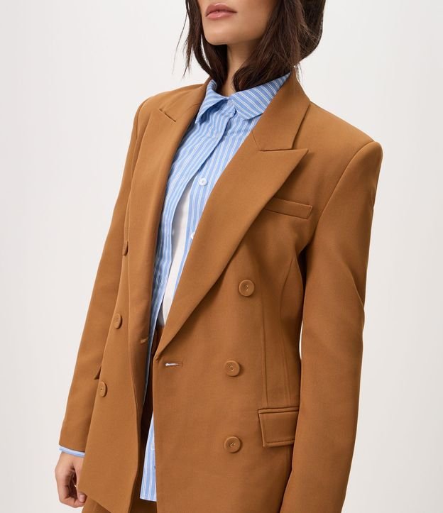 Blazer Slim Sastre con Botones y Bolsillos Delanteros 3