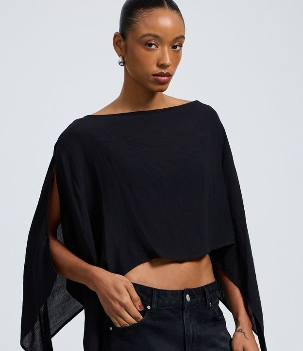 Blusa Capa Over con Textura Slub
