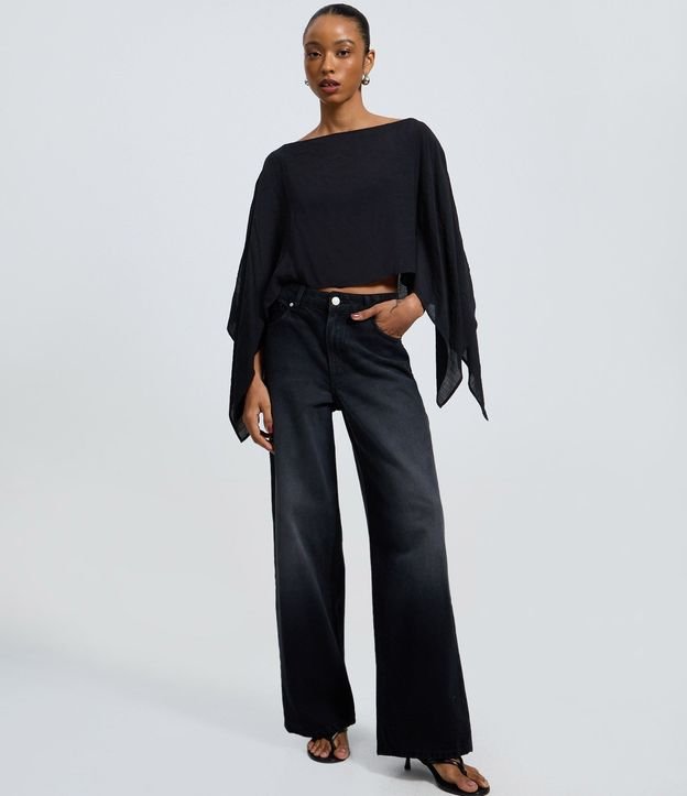 Blusa Capa Over con Textura Slub 2