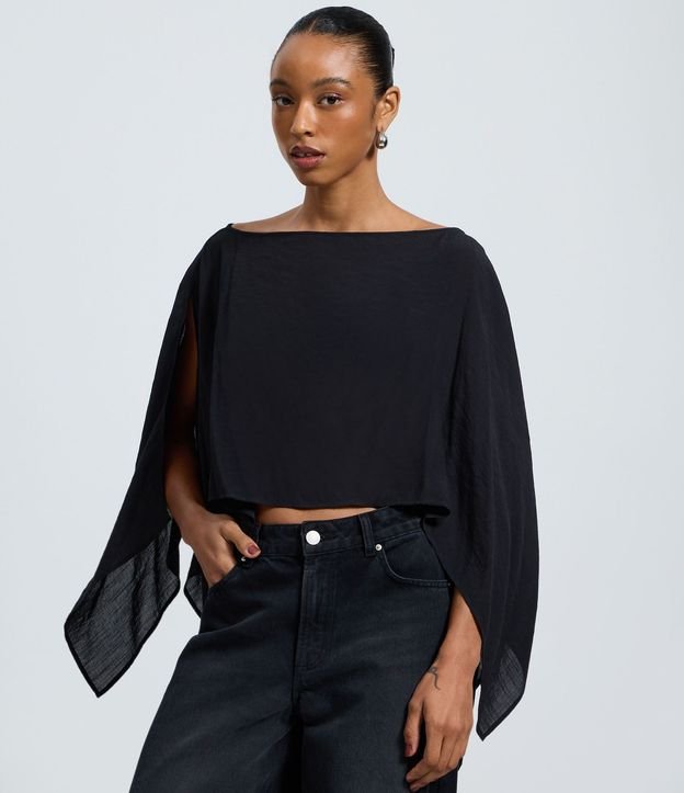 Blusa Capa Over con Textura Slub 3