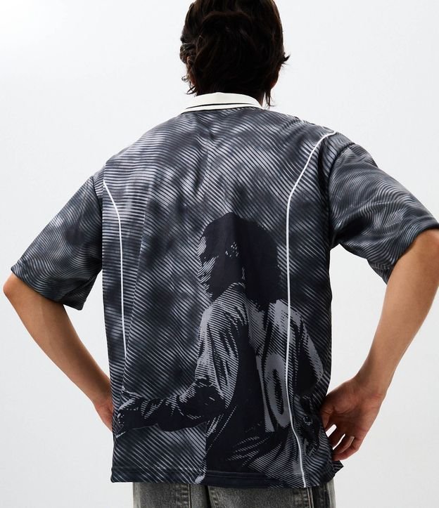 Remera Boxy en Jacquard con Estampa de Ronaldinho Bruxo 2